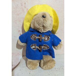 Vintage Sears Kids Paddington Bear Plush Toy With Yellow Hat & Blue Coat‎ 9"